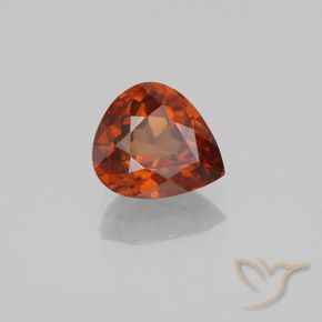Zircon Ambre orange naturelle En forme de poire, 1.59 ct, VVS