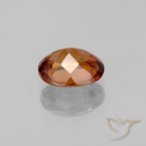 Zircon orange naturelle coupe ovale, 1,85 ct, VVS-VS