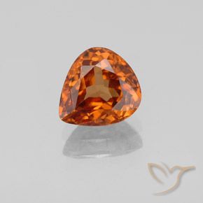 Zircon Orange rougeâtre naturelle En forme de poire, 1.83 ct, VVS