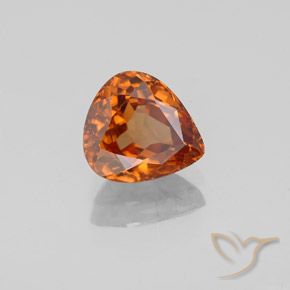 Zircon Orange rougeâtre naturelle En forme de poire, 1.83 ct, VVS