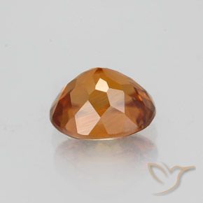 Zircon orange naturelle coupe ovale, 1,78 ct, VVS-VS