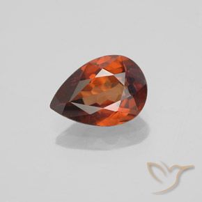 1.87ct Naturel Orange foncé Zircon, En forme de poire, VVS-VS