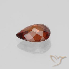 Zircon Orange foncé naturelle En forme de poire, 1.87 ct, VVS-VS