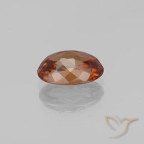Zircon Orange foncé naturelle ovale, 1.86 ct, VVS