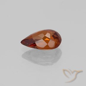 Zircon Orange foncé naturelle En forme de poire, 1.69 ct, VS