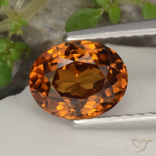 1.68ct Naturel Orange rougeâtre Zircon, ovale, VVS