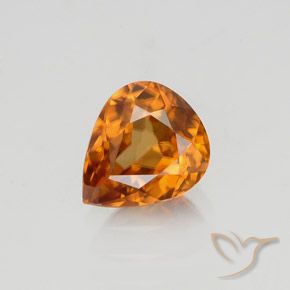 1.36ct Naturel Orange brun Zircon, En forme de poire, VVS