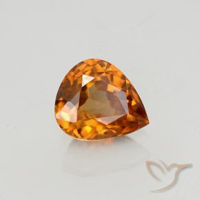 Zircon Orange brun naturelle En forme de poire, 1.36 ct, VVS