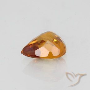 Zircon Orange brun naturelle En forme de poire, 1.36 ct, VVS