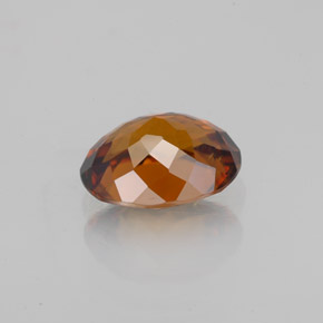 Zircon orange naturelle coupe ovale, 1,99 ct, VS