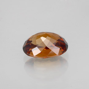 Zircon Orange moyen-foncé naturelle Coupe ovale, 2.12 ct, VVS