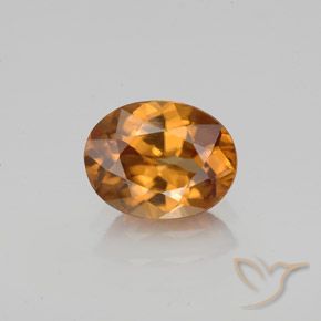 Zircon Orange brun naturelle ovale, 1.75 ct, VVS