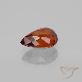 Zircon Orange rougeâtre naturelle En forme de poire, 1.87 ct, VVS