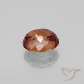 Zircon Orange moyen-foncé naturelle ovale, 2.22 ct, VVS