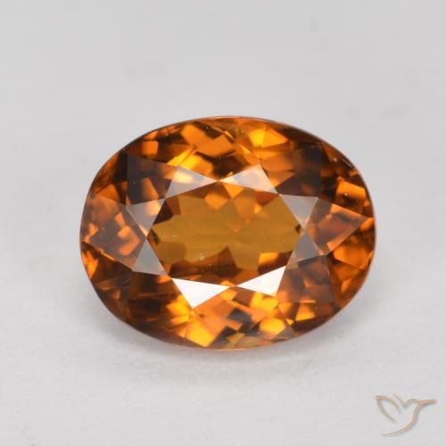 1.66ct Naturel Orange terre Zircon, ovale, VVS-VS