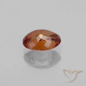Zircon Orange foncé naturelle ovale, 1.98 ct, VVS
