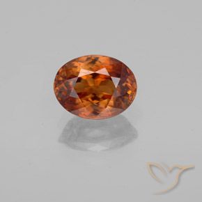 1.85ct Naturel Orange foncé Zircon, ovale, VVS