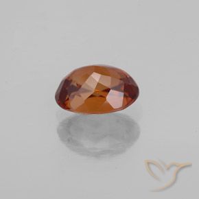 Zircon Orange foncé naturelle ovale, 1.85 ct, VVS