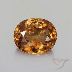 2.13ct Naturel Orange rouille Zircon, ovale, VS