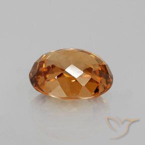 Zircon Orange rouille naturelle ovale, 2.13 ct, VS