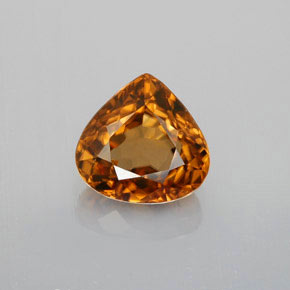 Zircon orange naturelle en forme de poire, 1,80 ct, VVS-VS