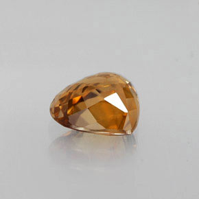 Zircon orange naturelle en forme de poire, 1,80 ct, VVS-VS