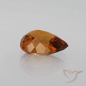 Zircon Orange foncé naturelle En forme de poire, 1.95 ct, VS