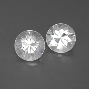 Achetez naturel 2,40ct blanc zircon gems, coupe roude, en provenance cambodge chez gemselect. en stock, livraison internationale!