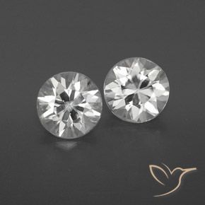 2.11ctw Naturel Blanc Zircon, Tour, VVS-VS