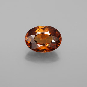 Zircon Orange foncé naturelle Coupe ovale, 2.03 ct, VVS