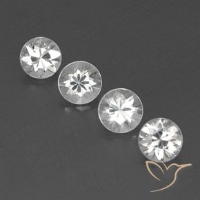 4.49ctw Naturel Blanc Zircon, Tour, VVS-VS