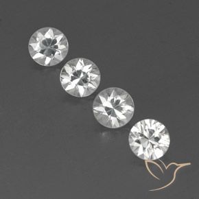 4.60ctw Naturel Blanc Zircon, Tour, VVS-VS