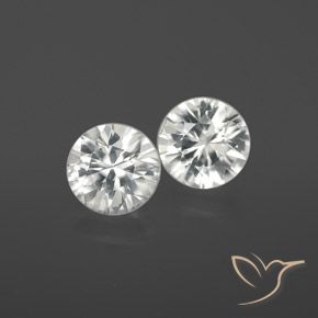 2.10ctw Naturel Blanc Zircon, Tour, VS