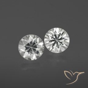 2.13ctw Naturel Blanc Zircon, Tour, VS