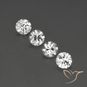 4.71ctw Naturel Blanc Zircon, Tour, VVS-VS