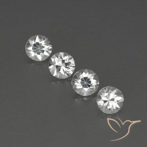 4.60ctw Naturel Blanc clair Zircon, Tour, VVS-VS