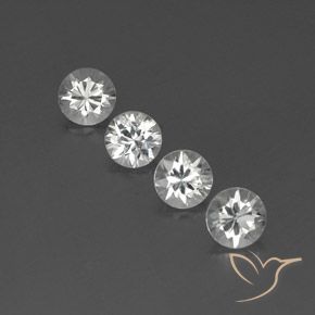 4.66ctw Naturel Blanc Zircon, Tour, VVS-VS