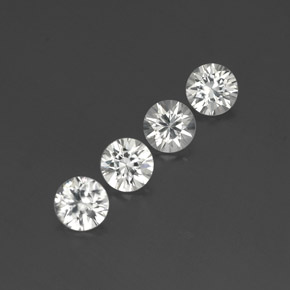Achetez naturel 4.52ct Blanc Zircon gems, Coupe roude, En provenance Cambodge chez GemSelect. En stock, livraison internationale!