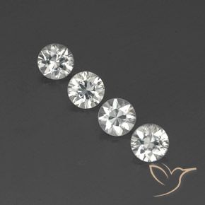 4.62ctw Naturel Blanc clair Zircon, Tour, VVS-VS