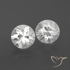 2.34ctw Naturel Blanc Zircon, Tour, VVS-VS