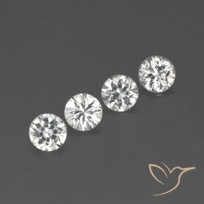 4.41ctw Naturel Blanc clair Zircon, Tour, VS