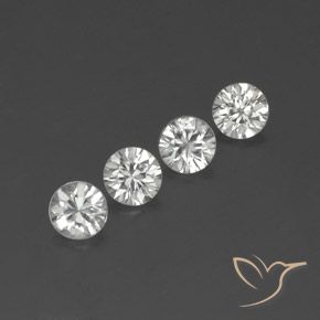 4.63ctw Naturel Blanc clair Zircon, Tour, VVS-VS
