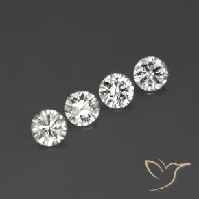 4.12ctw Naturel Blanc clair Zircon, Tour, VVS-VS