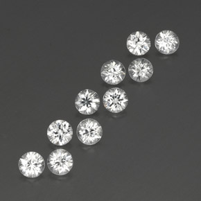 Achetez naturel ct Blanc Zircon gems, Coupe roude, En provenance Cambodge chez GemSelect. En stock, livraison internationale!
