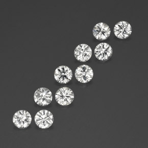 Achetez naturel ct blanc zircon gems, coupe roude, en provenance cambodge chez gemselect. en stock, livraison internationale!