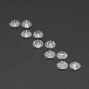 Achetez naturel ct blanc zircon gems, coupe roude, en provenance cambodge chez gemselect. en stock, livraison internationale!