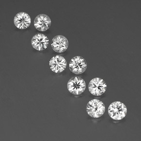 Achetez naturel ct blanc zircon gems, coupe roude, en provenance cambodge chez gemselect. en stock, livraison internationale!