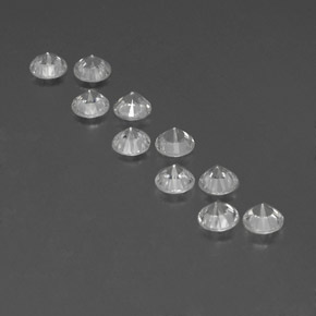 Achetez naturel ct blanc zircon gems, coupe roude, en provenance cambodge chez gemselect. en stock, livraison internationale!