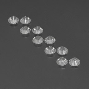 Achetez naturel ct blanc zircon gems, coupe roude, en provenance cambodge chez gemselect. en stock, livraison internationale!