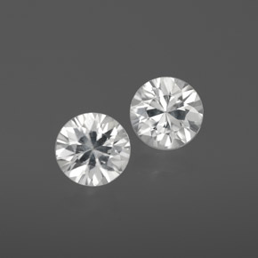 Achetez naturel 2,13ct blanc zircon gems, coupe roude, en provenance cambodge chez gemselect. en stock, livraison internationale!